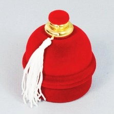 Dárková krabička na prsten - červený sametový flakon