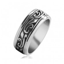 Stříbrný prsten 925 s vyřezávaným ornamentem