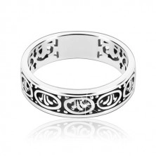 Prsten ze stříbra 925 - vyřezávané ornamenty