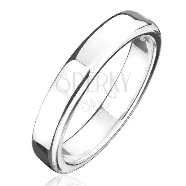 Prsten ze stříbra 925 - silnější kroužek s lesklým povrchem