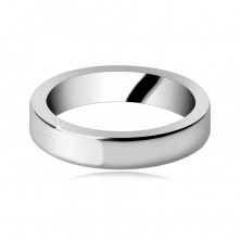 Prsten ze stříbra 925 - silnější kroužek s lesklým povrchem