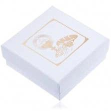 Bílá krabička na šperk - zlatý motiv 1. svatého přijímání