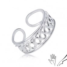 Prsten ze stříbra 925 na ruku nebo nohu, spirálový vzor