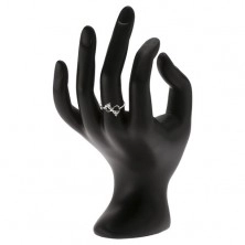 Prsten ze stříbra 925, symbol nekonečna, čiré broušené kamínky