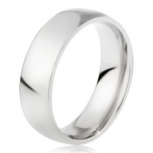 Ocelový prsten s lesklým stříbrným povrchem, 6 mm