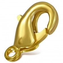 Karabinka matné zlaté barvy, 10 mm