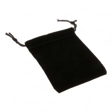 Obdélníkový sáček na dárky - černý samet