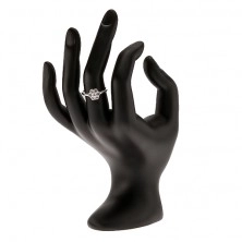 Prsten ze stříbra 925, květ z čirých okrouhlých zirkonů