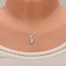 Set ze stříbra 925 - náhrdelník a náušnice, vyřezávaná srdce