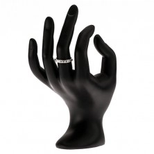 Prsten s čirým zirkonovým pásem, ze stříbra 925