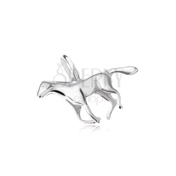 Přívěsek - cválající kůň, stříbro 925