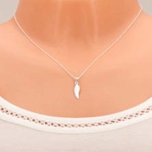 Stříbrný náhrdelník 925, ozdobně gravírované andělské křídlo