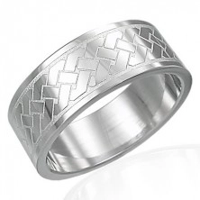 Prsten z chirurgické oceli - Keltský pletený vzor