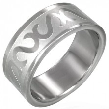 Prsten z chirurgické oceli - symbol "S"
