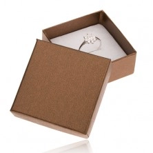 Dárková krabička na prsten a náušnice v bronzové barvě