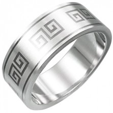 Prsten z chirurgické oceli - řecký motiv
