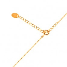 Zlatý náhrdelník 585 - lesklý řetízek, malá podkovička pro štěstí