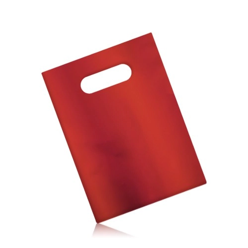 Matná dárková taška z celofánu, tmavě červená barva