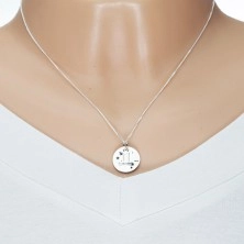 Nastavitelný náhrdelník, stříbro 925, řetízek a kruhová známka - BLÍŽENCI