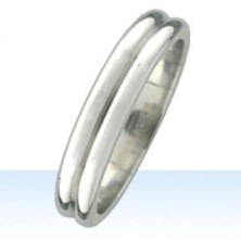 Ocelový prsten s dvěma oblými pruhy
