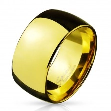 Širší ocelový prsten ve zlatém barevném provedení, 11 mm