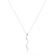 Stříbrný 925 náhrdelník - spirálovitě zatočená linie, jemný řetízek