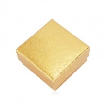 Dárková krabička na dva prsteny nebo náušnice - popínavá rostlina, zlatá barva