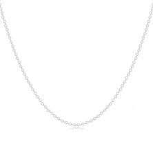 Stříbrný 925 náhrdelník - řetízek z oválných oček, kulička, prstenec a kruh