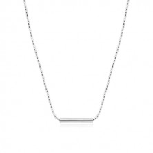 Stříbrný 925 náhrdelník - jemný řetízek z hustě napojovaných oček, rourka