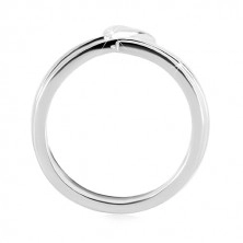 Prsten ze stříbra 925 - úzká spirálovitě zatočená šipka, lesklý povrch