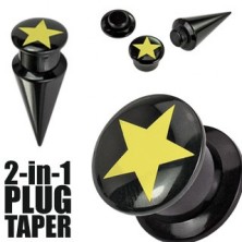 Plug a taper černý  STAR