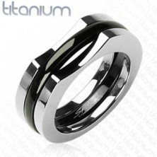 Pánský titanový prsten - třísložkový