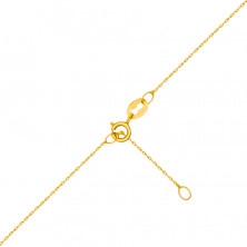 Náhrdelník ze žlutého zlata 585 - motiv perleťového měsíčku