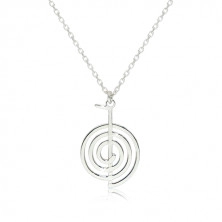 Stříbrný 925 náhrdelník - lesklý a hladký symbol Cho-Ku-Rei