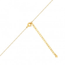 Zlatý náhrdelník 585 - trojitý lesklý pletenec s výřezem uprostřed