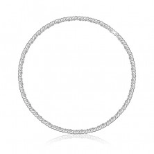 Kruhový stříbrný 925 náramek stříbrné barvy - spirálovitě zatočené pruhy