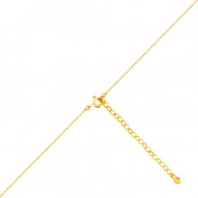 Náhrdelník ze 14K zlata - symbol nekonečna, symetrické srdíčko, zirkon čiré barvy
