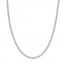 Stříbrný 925 náhrdelník, navlékací - hustě pospojovaná hranatá očka, lesklé kuličky