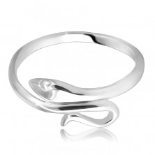 Prsten z 925 stříbra - tělo hada, gravírované oči