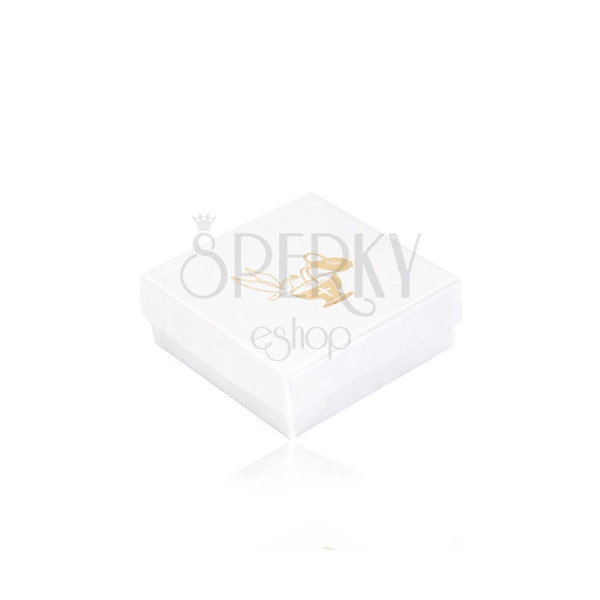 Perleťově bílé dárková krabička - holubice, kalich, džbán