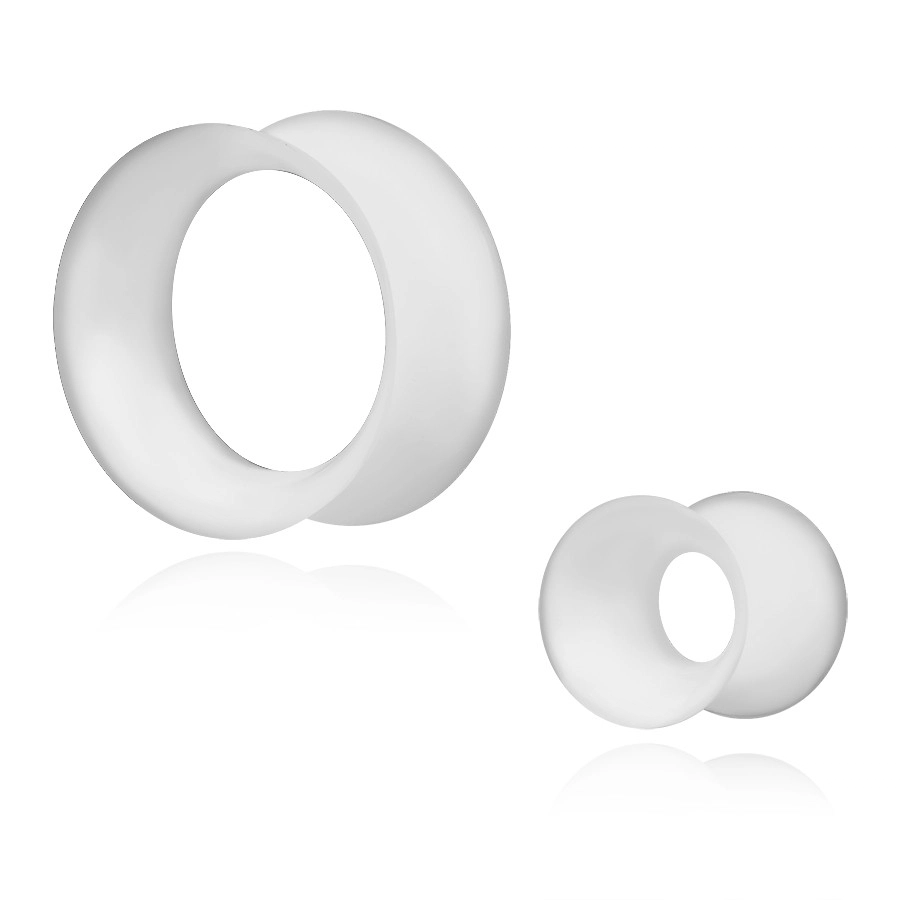 Plug do uší - bílý kruh, flexibilní, různé velikosti - Průměr: 6 mm