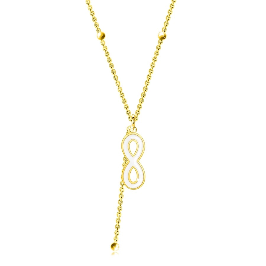 Stříbrný náhrdelník 925 - zlatá barva, symbol \