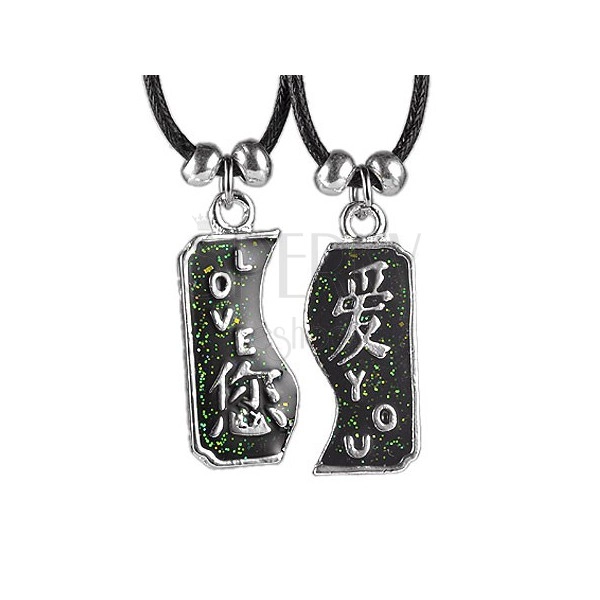 Dvoudílný náhrdelník LOVE YOU s čínskými znaky