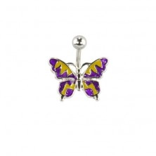 Ocelový piercing - letní motýl