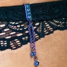 Šperk na plavky - visící řetízek se zirkonem