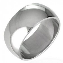 Snubní prsten z chirurgické oceli - lesklý oblý 8 mm