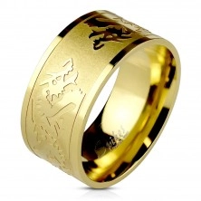 Prsten z nerezavějící oceli se symbolem draka