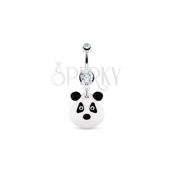 Piercing do pupíku - FIMO panda