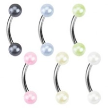 Piercing do obočí - dvě barevné perličky