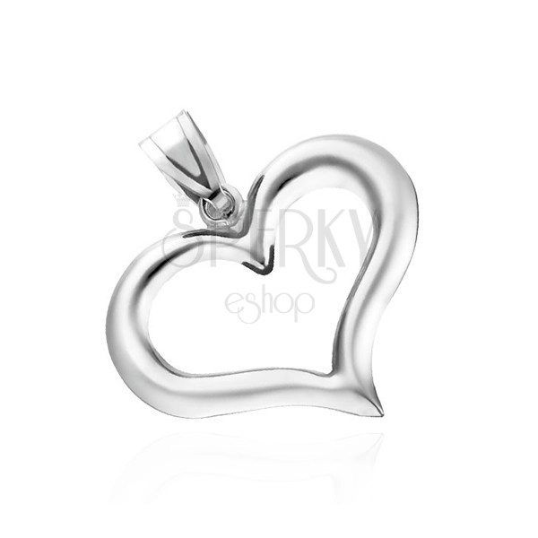 Stříbrný přívěsek 925 - nepravidelná silueta srdce
